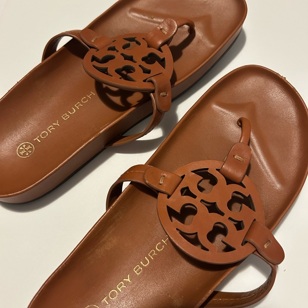 Tory Burch Tan Slide Sandals